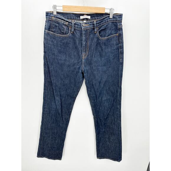 FRAME Griffith Dark Wash Blue Cotton Blend Denim Straight Jeans Men's Size 29 - Picture 1 of 9
